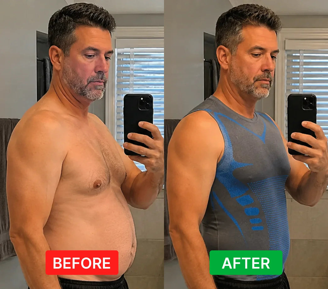 Instantly slims your belly and chest.
